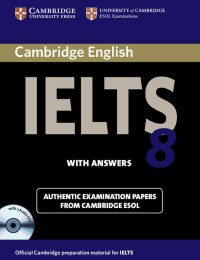 Image of Cambridge English IELTS 8 with answers , book with 2 Audio CDs