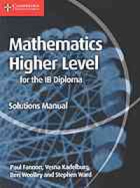 Image of Mathematics higher level for the IB Diploma Solutions manual